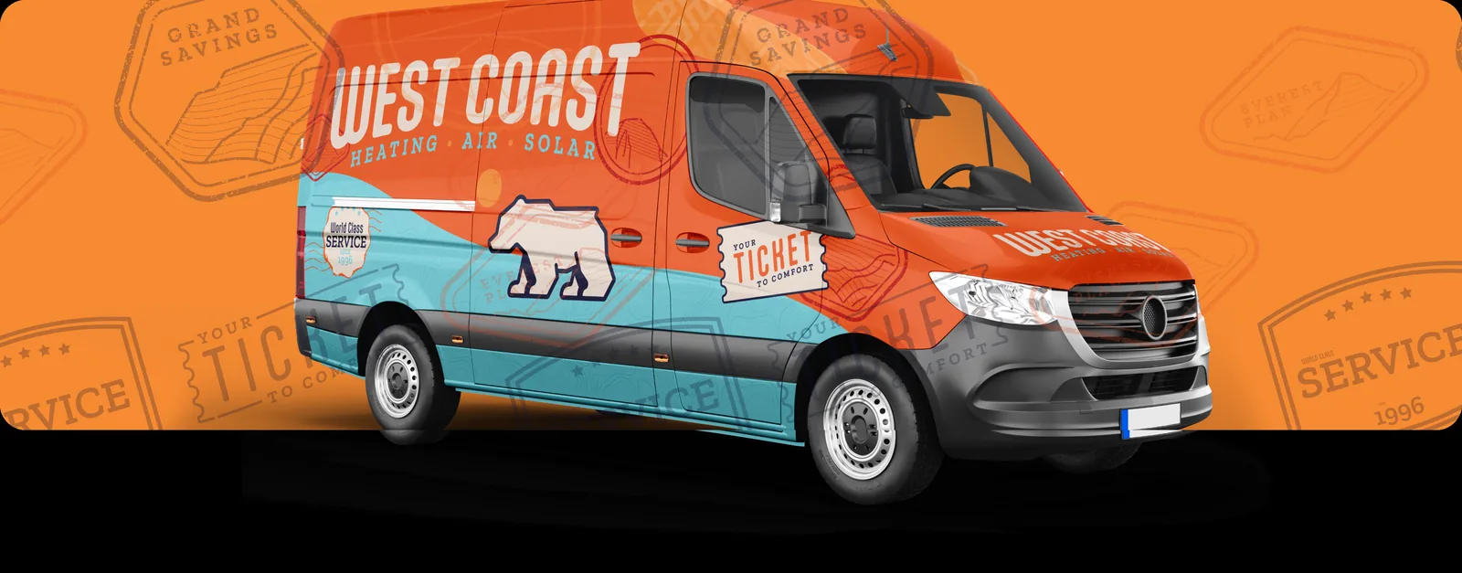 West Coast Heating Air Solar & Plumbing service van